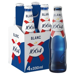 1664 Blanc Premium Lager Beer Bottles 4x330ml