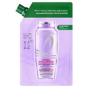 Loreal Paris Elvive Hydra Hyaluronic Moisture Boosting Shampoo Refill Pouch 500Ml