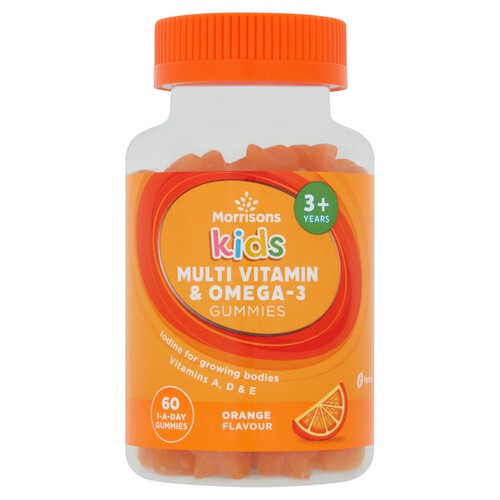 Morrisons Kids Multivitamin & Omega Gummies Orange