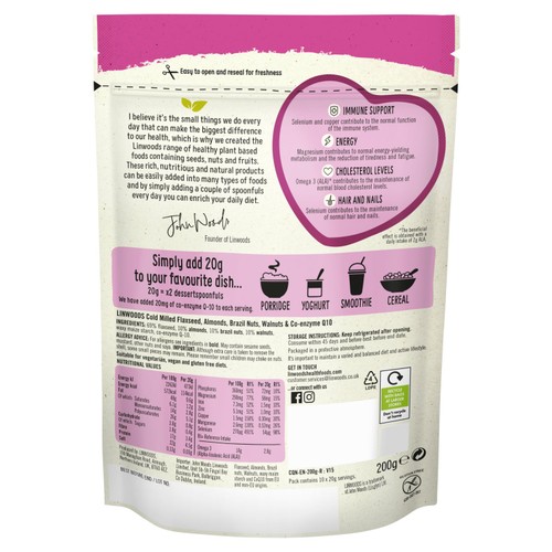 Linwoods Flaxseed, Almonds, Brazil Nuts, Walnuts & Co-Enzyme Q10 