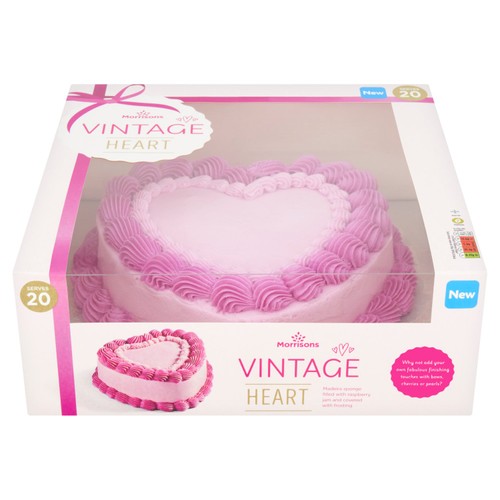 Morrisons Vintage Heart Cake Serves 20