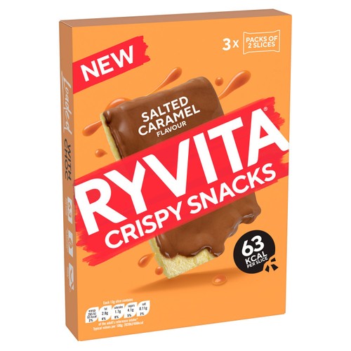 Ryvita Crispy Snacks Salted Caramel Chocolate Snack Packs