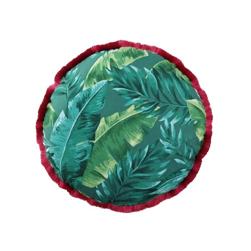 Nutmeg Home Round Tropical Hot House Cushion 40 X 40Cm