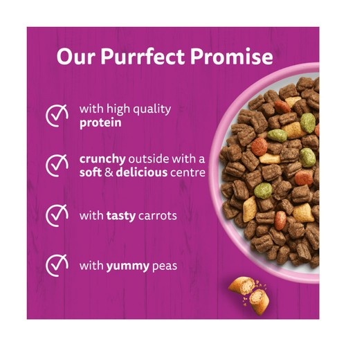 Whiskas Adult Complete Dry Cat Food Biscuits Salmon