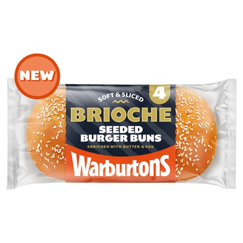Warburtons 4 Seeded Brioche Buns