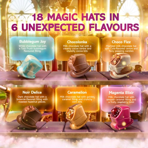 Wonka Magic Hats Chocolate Selection Box 174g