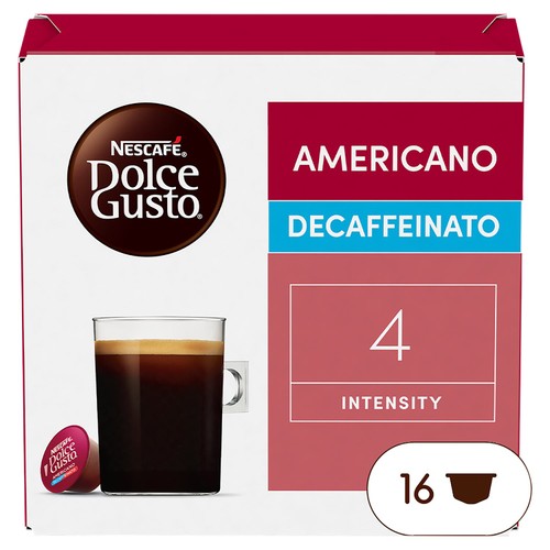 Nescafe Dolce Gusto Americano Decaff Coffee Pods 16 Capsules