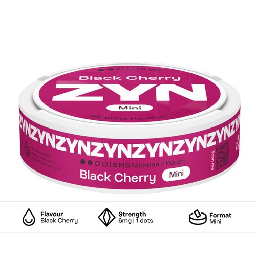 ZYN Black Cherry 6mg Nicotine Pouches