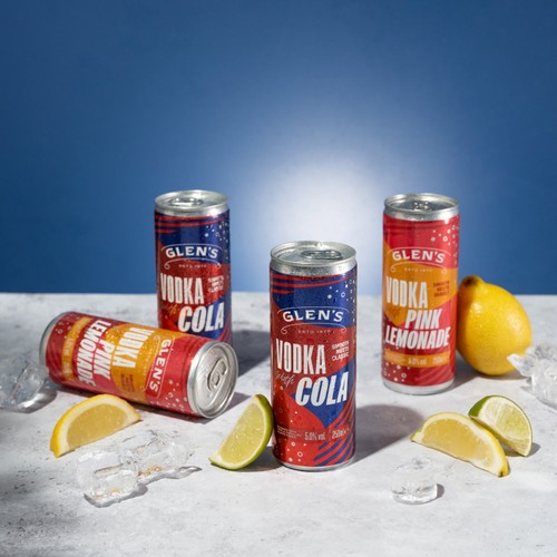 Glen's Vodka with Pink Lemonade 250ml