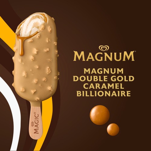 Magnum Double Gold Caramel Billionaire Ice Cream Sticks 3 x 85ml