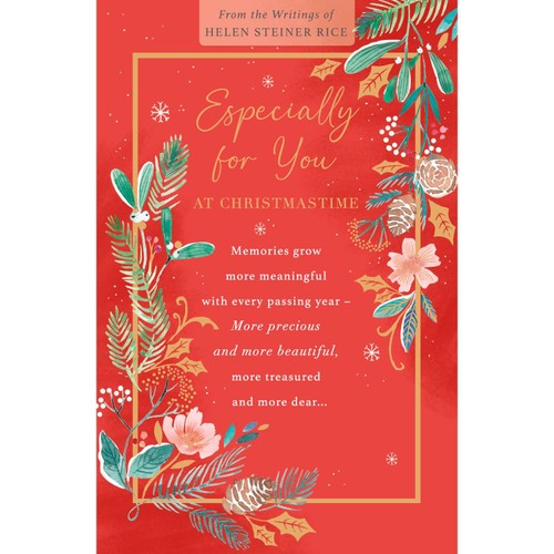 Especially For You Christmas Flowers Card