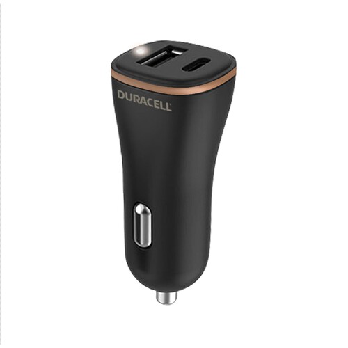 Duracell Usb-C Pd18w & 2.4 Usb-A Smartphone Car Charger DR6026A