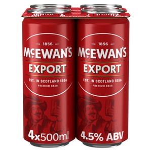 McEwan's Export Original Scottish Export Ale Beer Cans