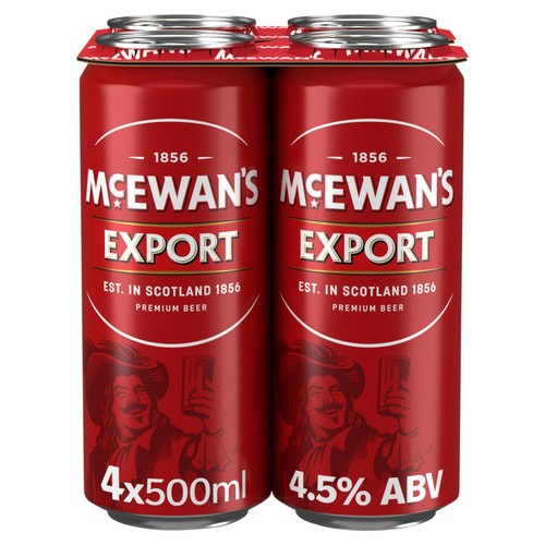 McEwan's Export Original Scottish Export Ale Beer Cans 4x500ml