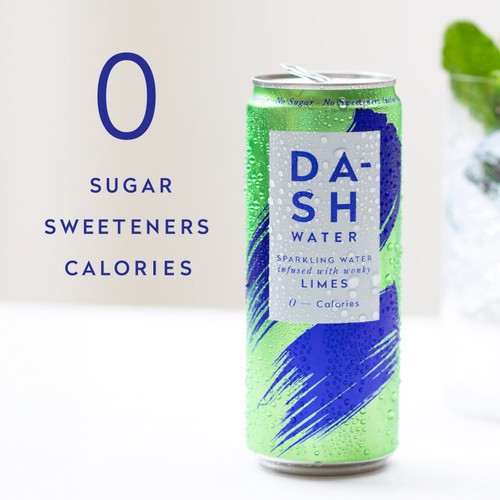 Dash Lime Sparkling Water 4x330ml