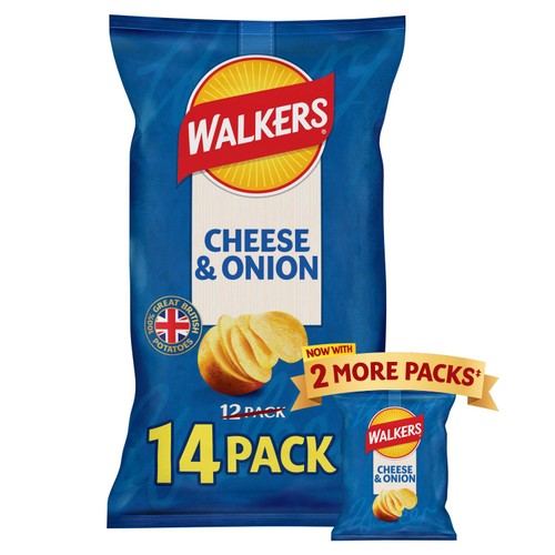 Walkers Cheese & Onion Crisps 14 x 25g