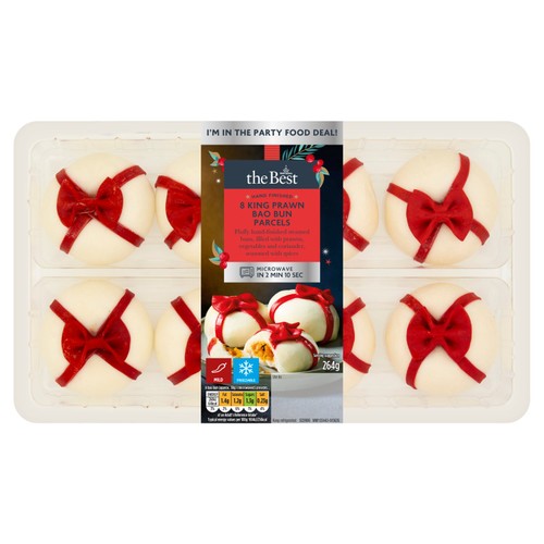 Morrisons The Best 8 King Prawn Bao Bun Parcels 264g