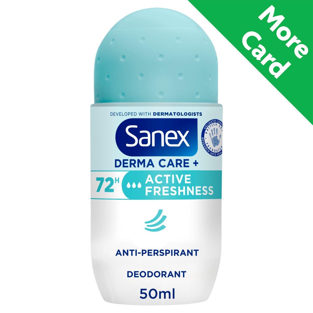 Sanex Derma Care+ Active Fresh 72hr Roll On Deodorant 50ml