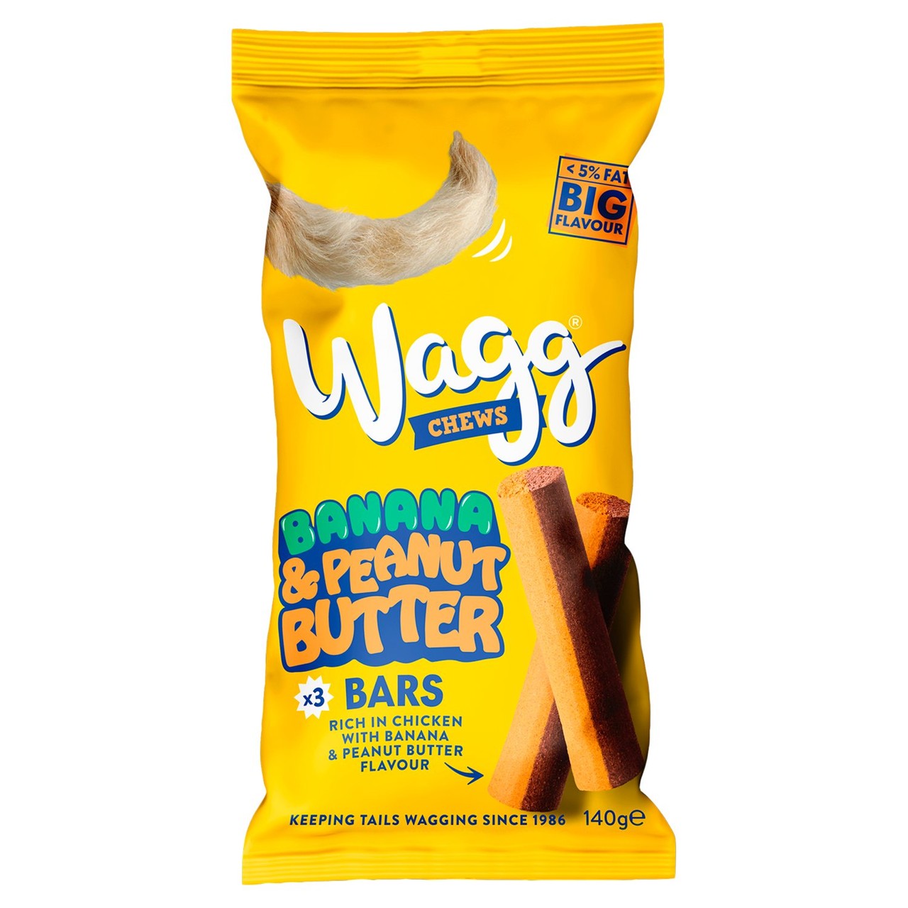 Wagg Chews Banana & Peanut Butter Bars