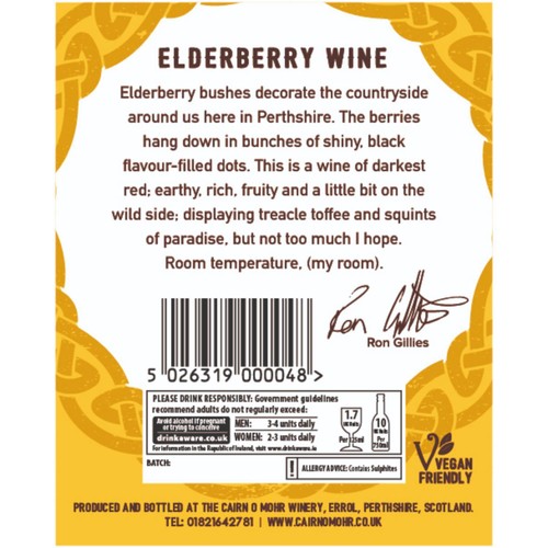 Cairn O' Mohr Elderberry Wine 