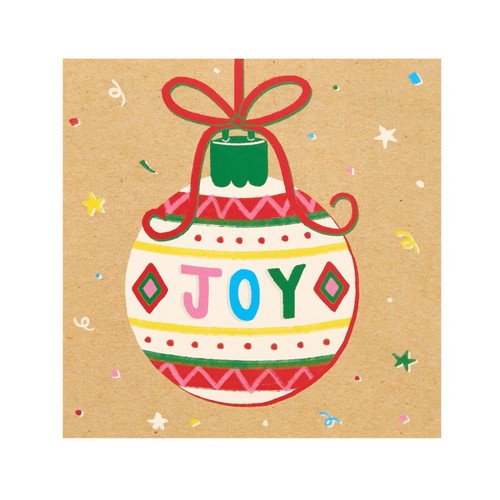 Morrisons Joy Bauble Square Cards Packaged Cards 10Pk