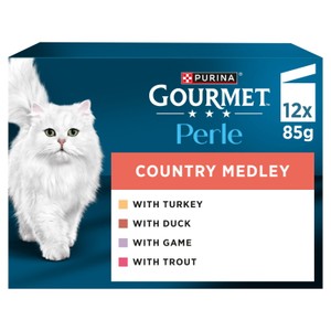 Gourmet Perle Country Medley Mini Fillets in Jelly Wet Cat Food 12 x 85g