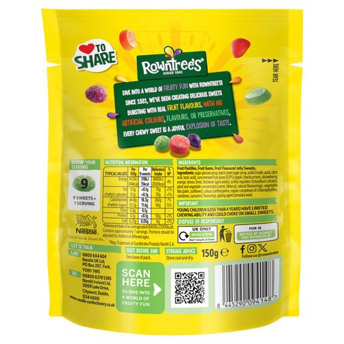 Rowntree's Pick & Mix Vegan Friendly Sweets Sharing Bag 