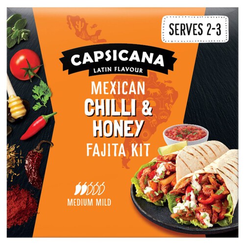 Capsicana Mexican Chilli & Honey Fajita Kit 