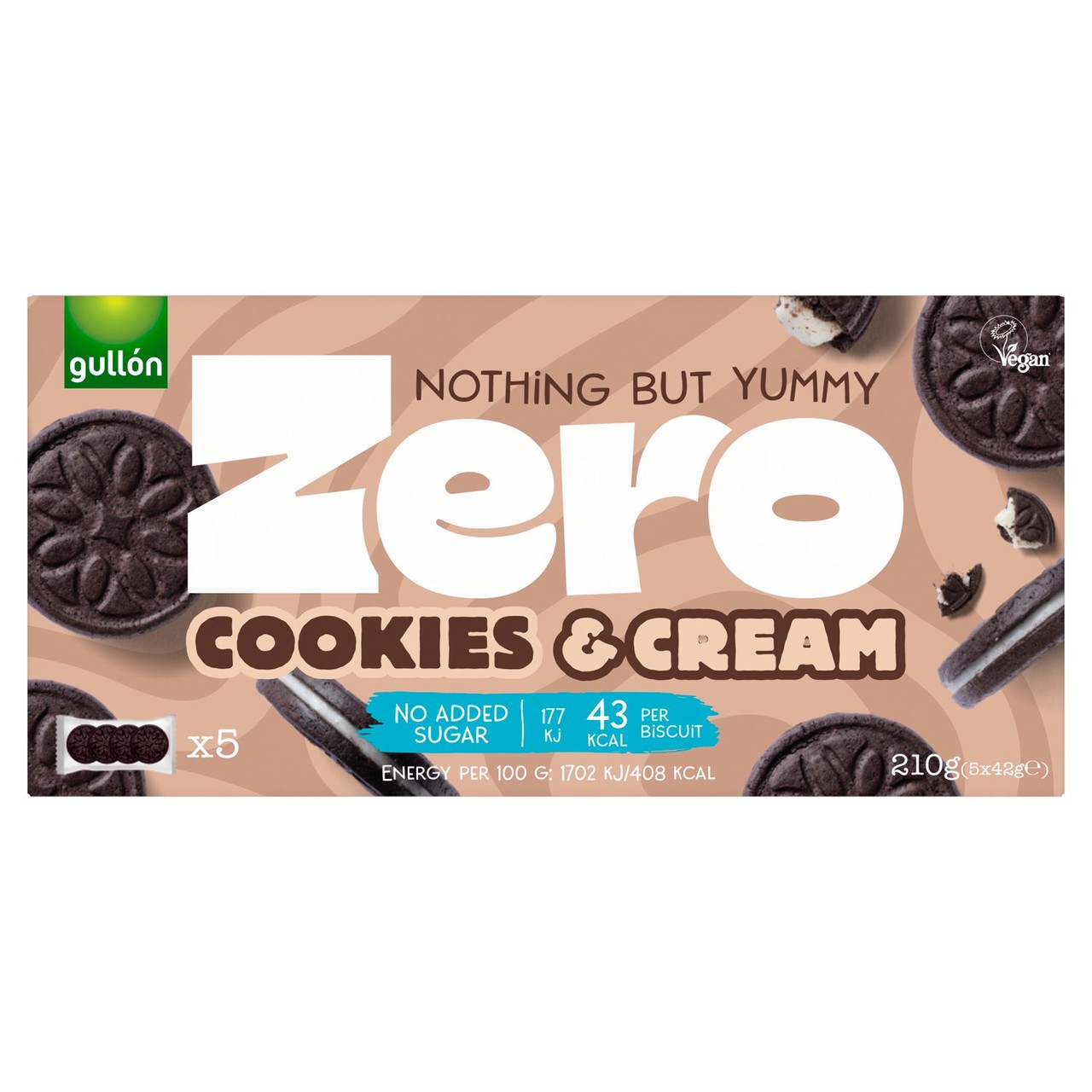 Gullon Zero Cookies & Cream 5 x 42g (210g)