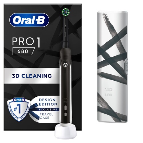 Oral B Pro 680 Striking Cross Action Black Electric Toothbrush