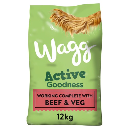 Wagg Active Goodness Complete Rich in Beef & Veg Dry Adult Dog Food