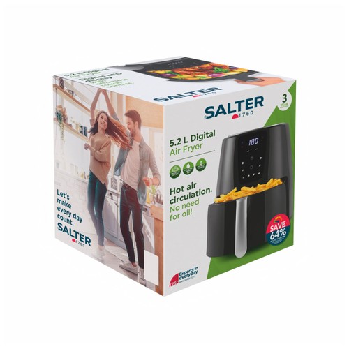 Salter 5.2l Digital Air Fryer With Rack