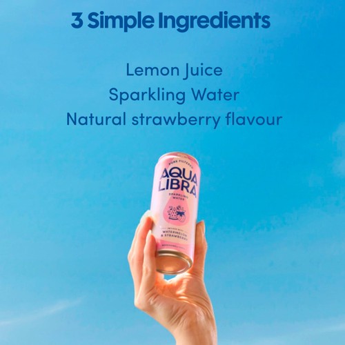 Aqua Libra Watermelon & Strawberry Sparkling Water  4 x 330ml