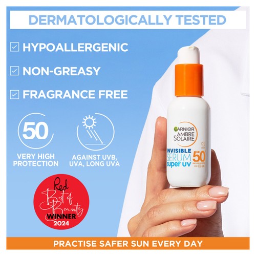 Ambre Solaire Spf 50 Super Uv Invisible Face Serum