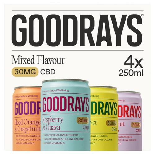 Goodrays Cbd Infused Sparkling Drink Mixed