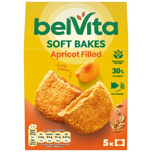 Belvita Soft Bakes Apricot Filled Cereal Snack Bars Multipack