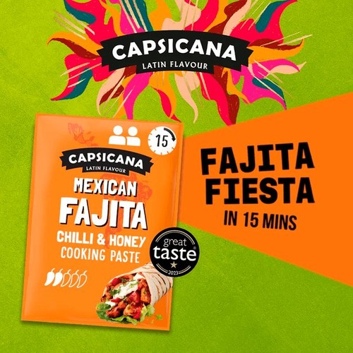Capsicana Mexican Fajita Chilli & Honey Cooking Medium Spice Paste 60g
