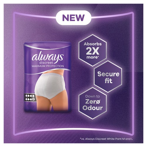 Always Discreet Maximum Protection Adult Incontinence Pants 8