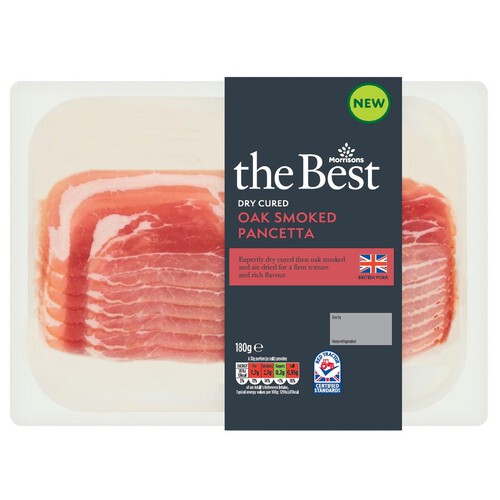 Morrisons The Best Oak Smoked Dry Cured Pancetta Thin Slice 