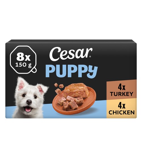 Cesar Classic Terrine Puppy With Chicken And Turkey In Loaf 8x150g
