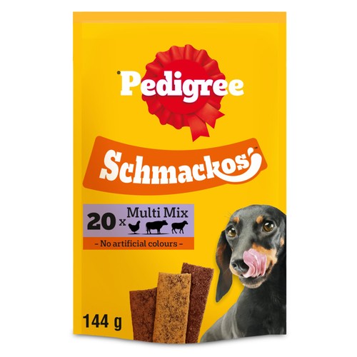 Pedigree Schmackos Adult Dog Treats Meaty Multi Mix 20 Strips