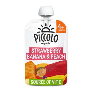 Organic Strawberry, Banana & Peach Smooth 4+ Months 100g