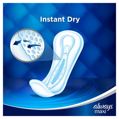 Always Maxi Profresh Night Sanitary Towels Without Wings 9 Pads