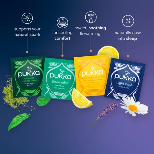 Pukka Organic Herbal Tea Collection, Four Flavours 20 Herbal Tea Bags