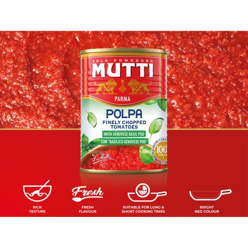Mutti Finely Chopped Tomatoes With Basil 
