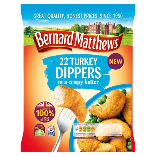 Bernard Matthews 22 Battered Turkey Dippers 