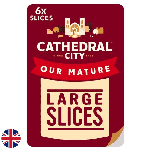 Cathedral City 6 Large Mature Cheddar Cheese Slices