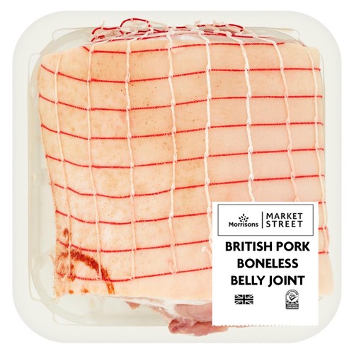 Morrisons british boneless pork belly joint
