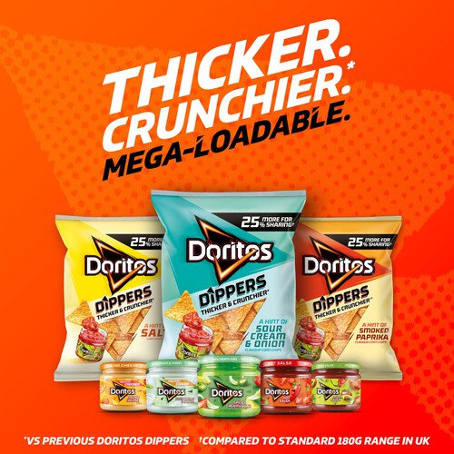 Doritos Dippers Hint Of Sour Cream & Onion Sharing Tortilla Chips Crisps 