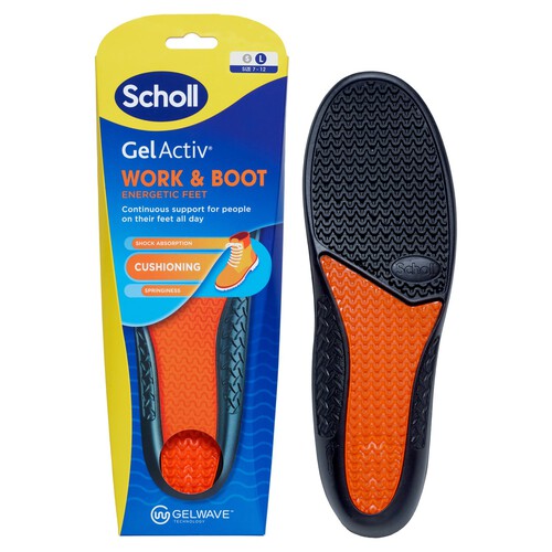 Scholl Gel Activ Work & Boot Insoles Large 2 Insoles